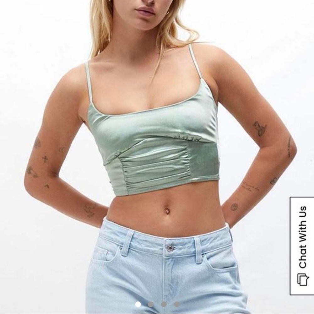 LA Hearts Ruched Bustier Tank Top